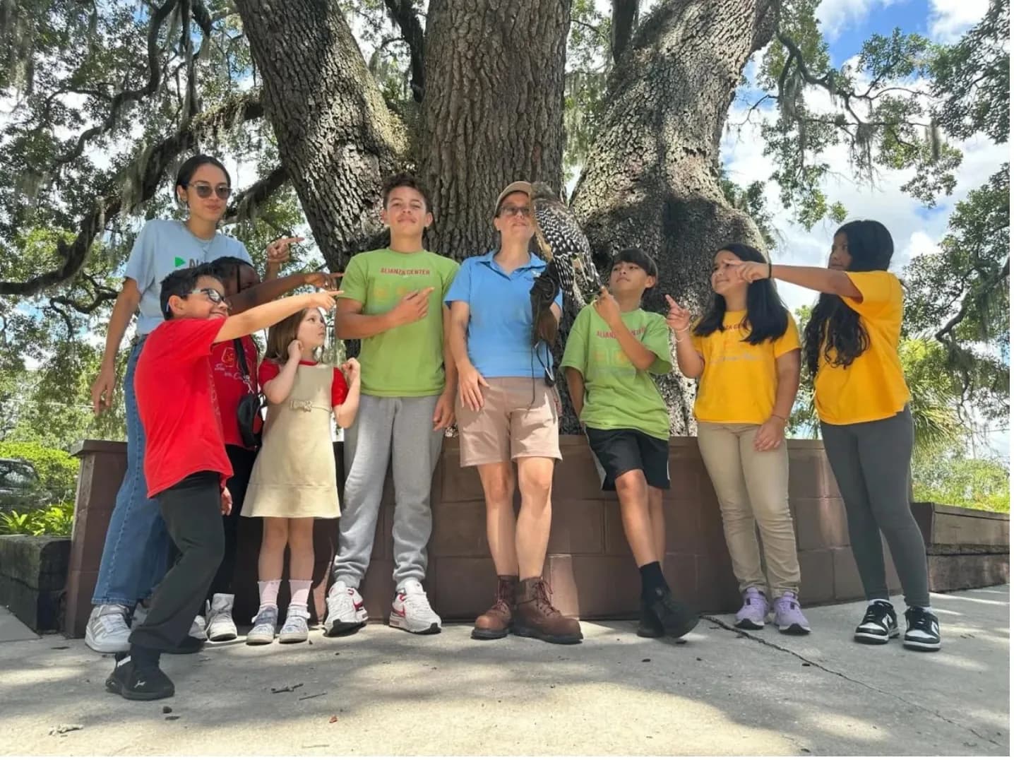 Kids with nature at Alianza Center